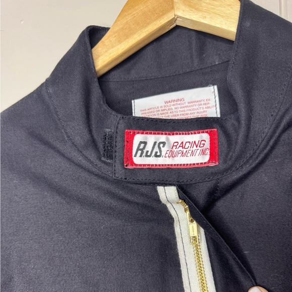 VTG RJS Racing Equipment Full Zip-Up Jacket
Men's Small Black White Strips - Picture 8 of 15